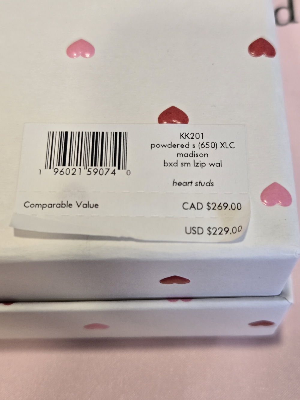 Kate Spade Madison Heart Studs Set Pink NWT - Picture 9 of 15